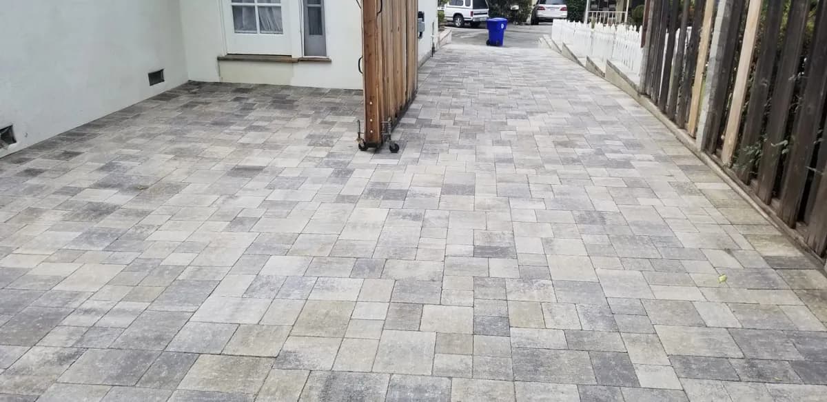 Finished paver driveway by T&N Remodeling, Los Angeles