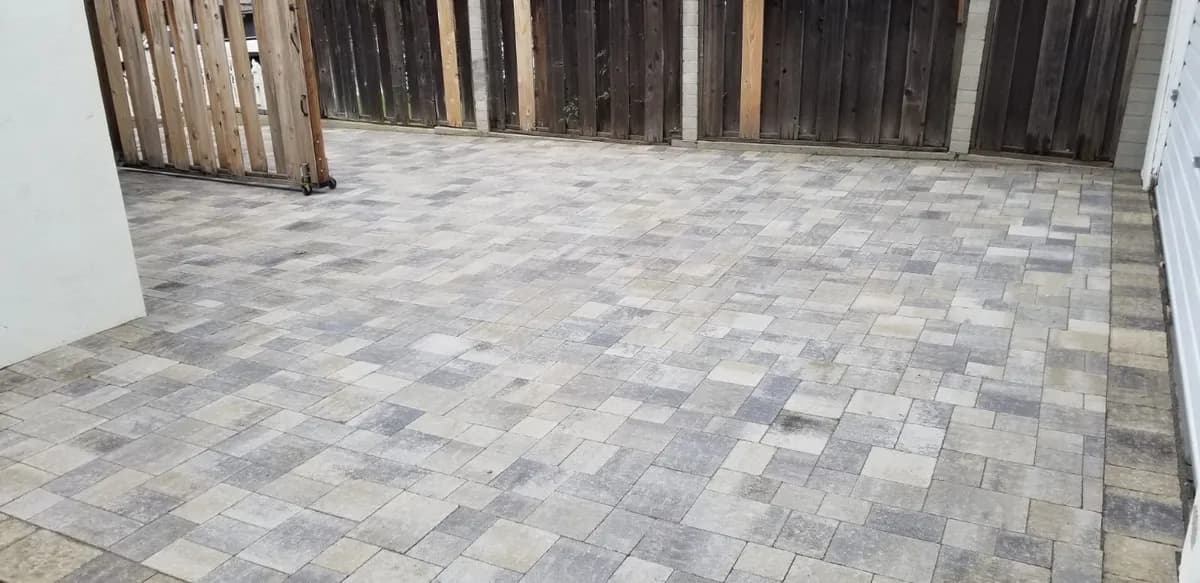 The same area after T&N Remodeling laid interlocking pavers, Los Angeles